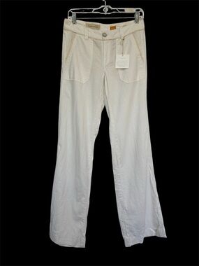 Anthropologie Pilcro and the Letterpress Linen Cotton Pants Women’s 4 Oatmeal